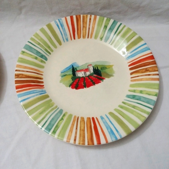 222 Fifth Plates Tuscan Villa Porcelaine Fine - Picture 2 of 5